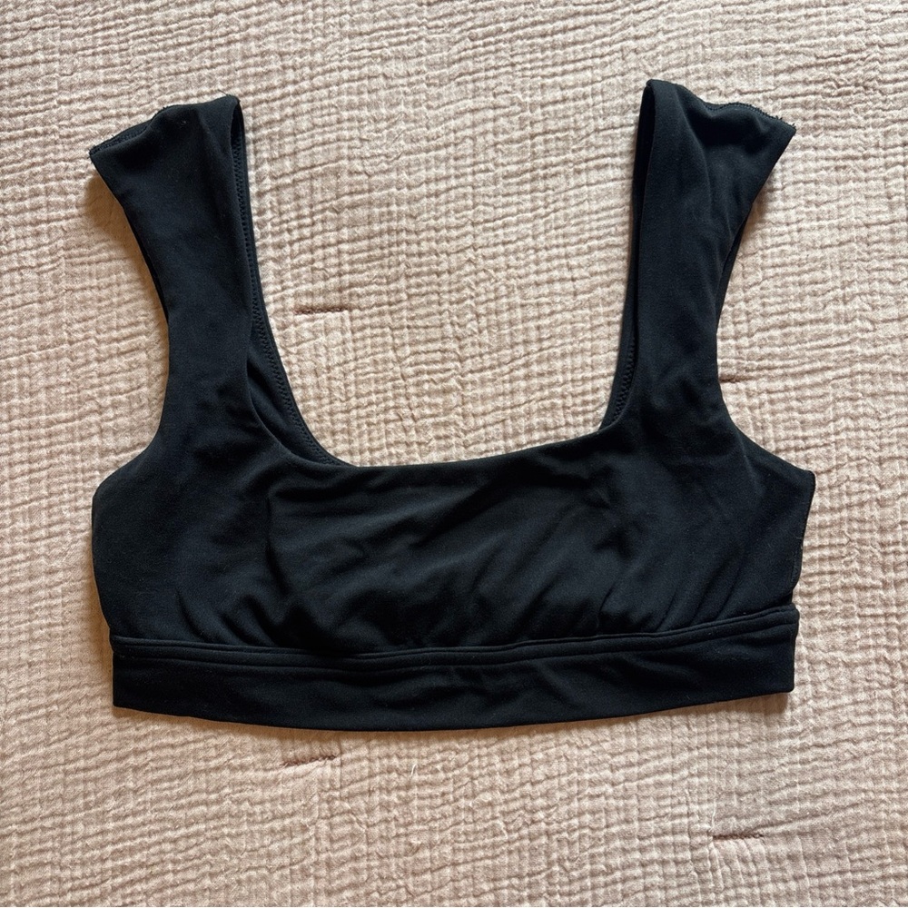 Offline By Aerie Real Me Sports Bra Goals Recharge Least Support Black Size S